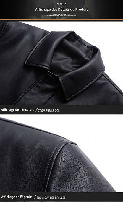 Manteau Long en Cuir PU Doublé Fourrure
