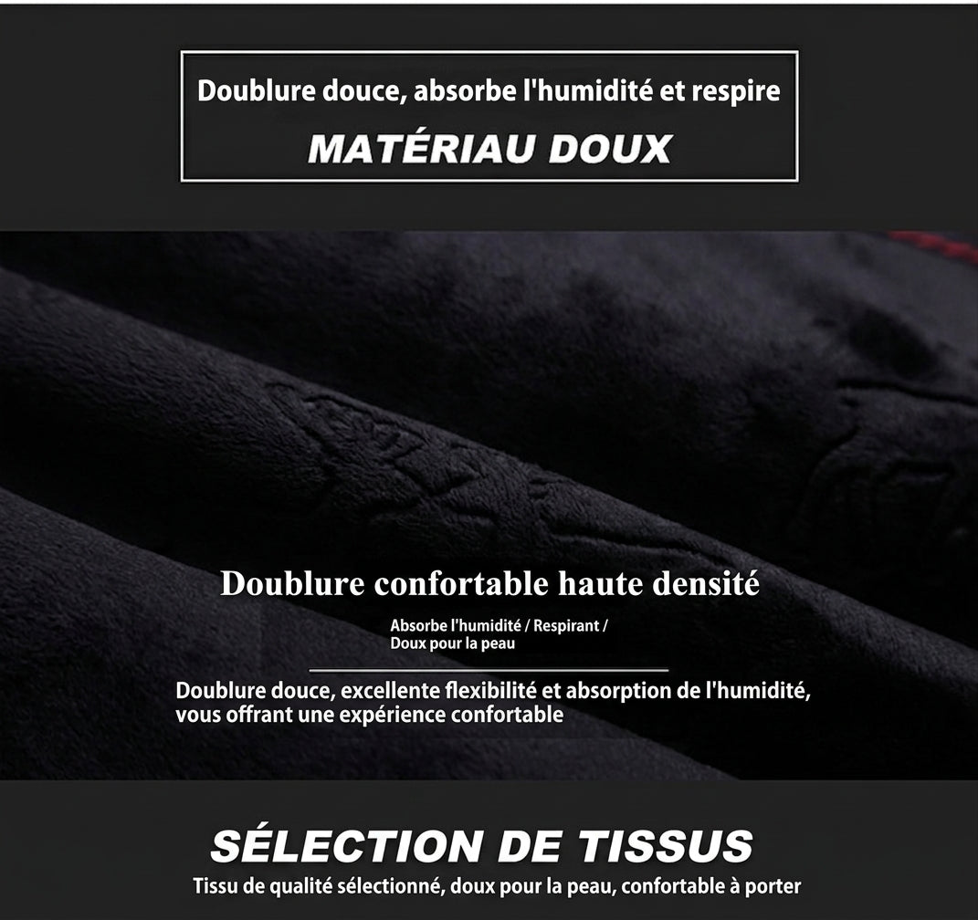 Manteau Long en Cuir PU Doublé Fourrure