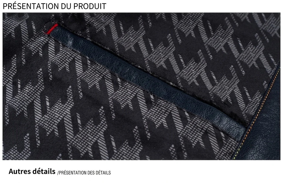 Veste en Cuir PU Style Business