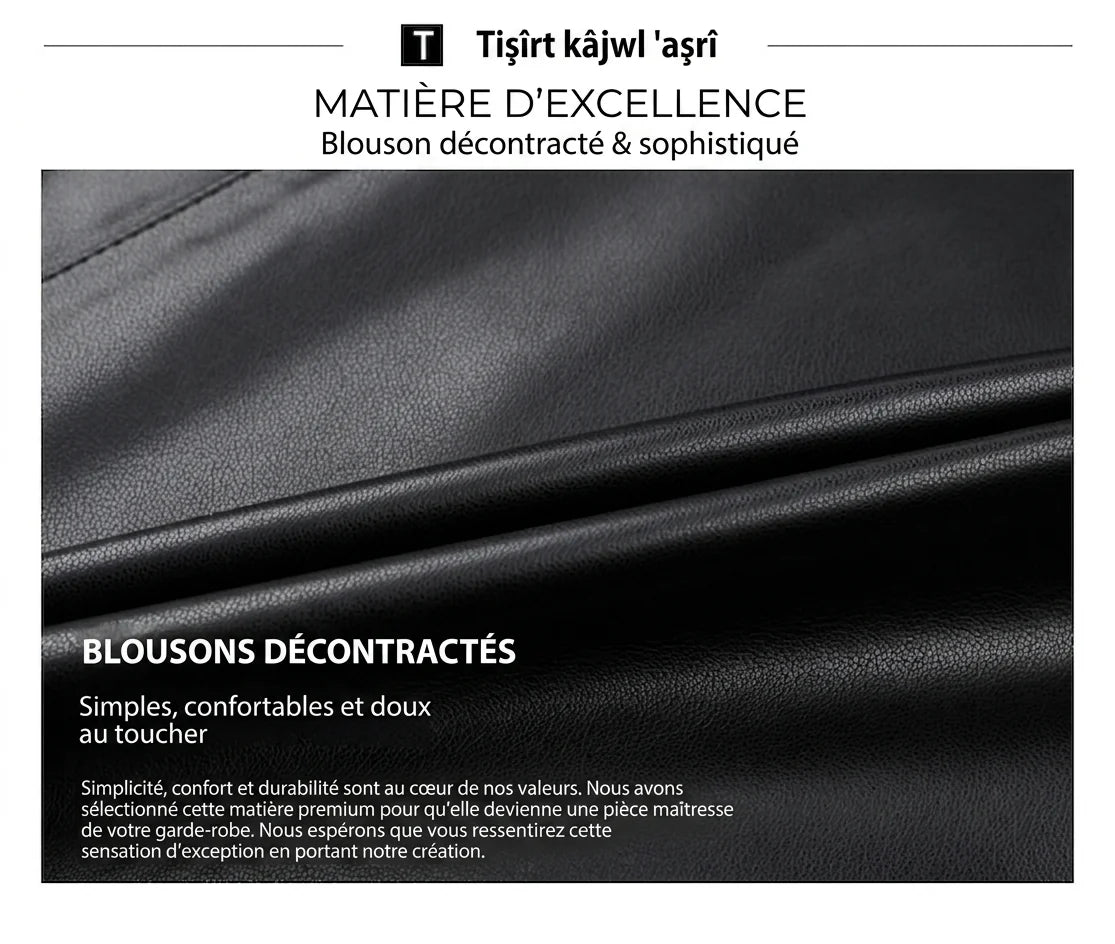 Veste en Cuir PU Style Business