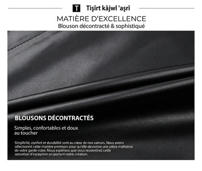 Veste en Cuir PU Style Business