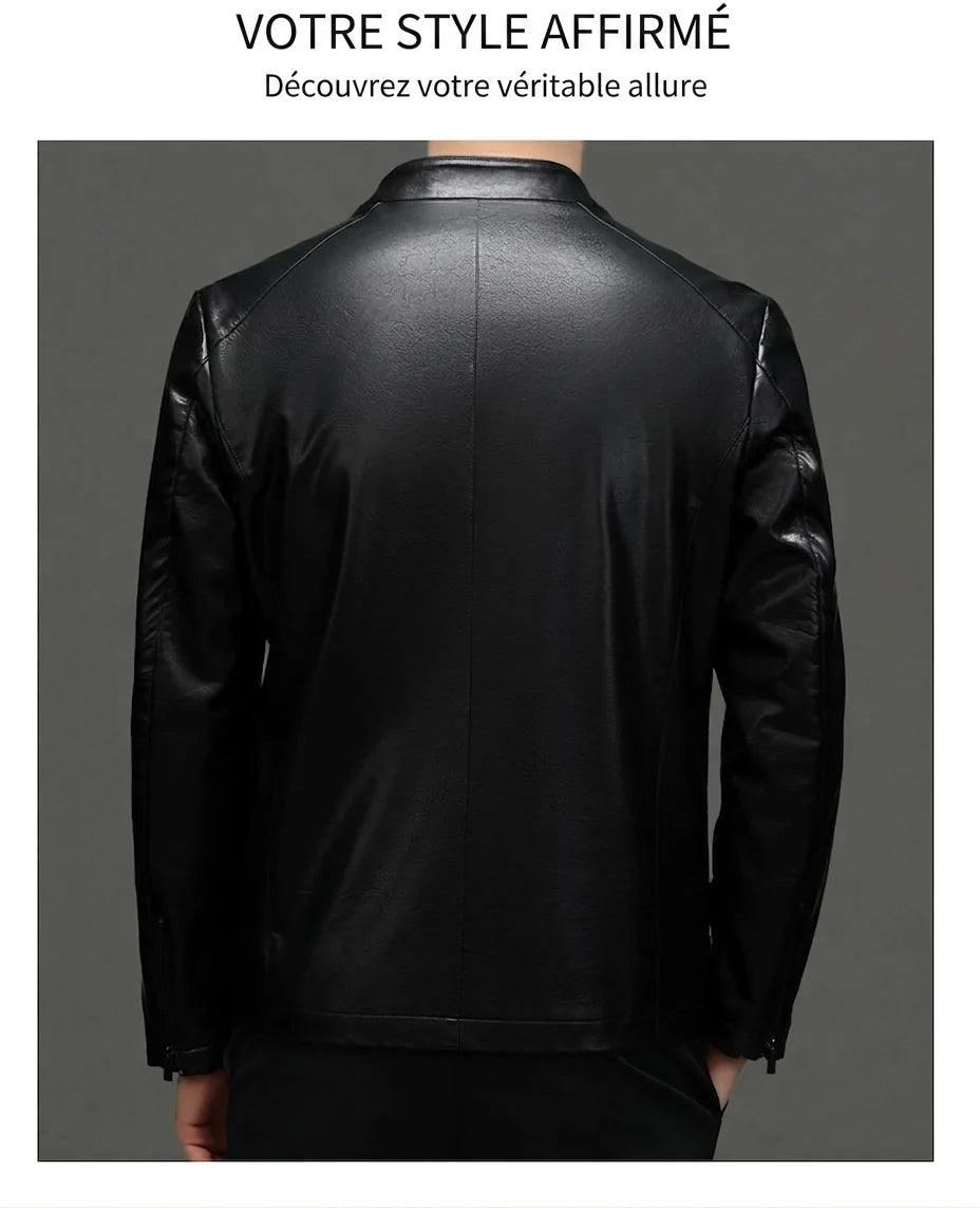 Veste en Cuir PU Style Business